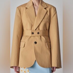 Co Canvas Belted Blazer in Cotton 
Butterscotch
Size M